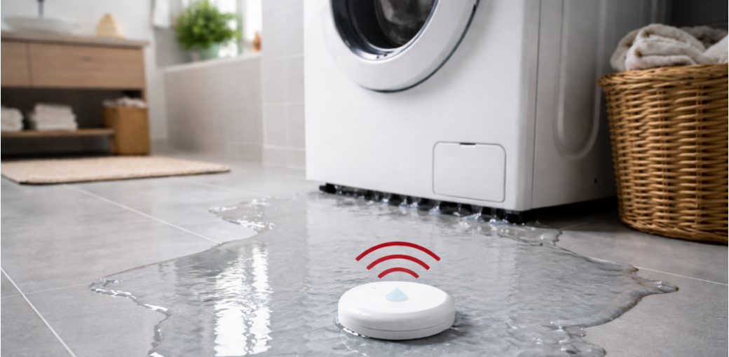 Jak działa inteligentny czujnik zalania i czy warto go mieć w łazience lub pralni?