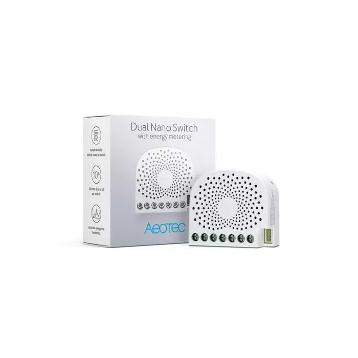 Aeotec Dual Nano Switch z pomiarem energii ZW132