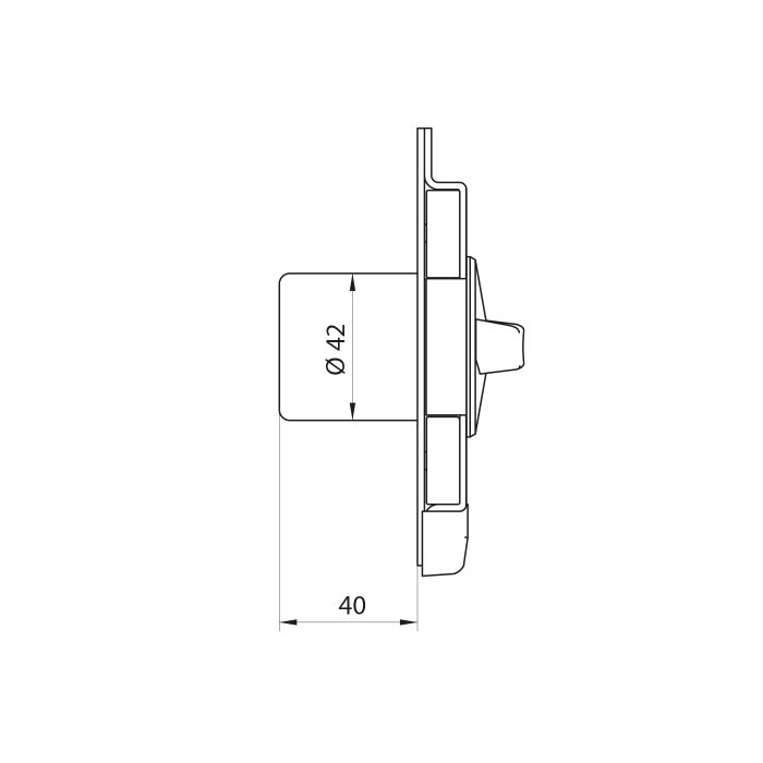 Zamek nawierzchniowy z serii Gerda Tytan ZX – lewy