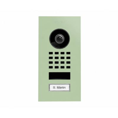 Wideodomofon IP DoorBird D1101V - do montażu podtynkowego, zielony pastelowy RAL 6019