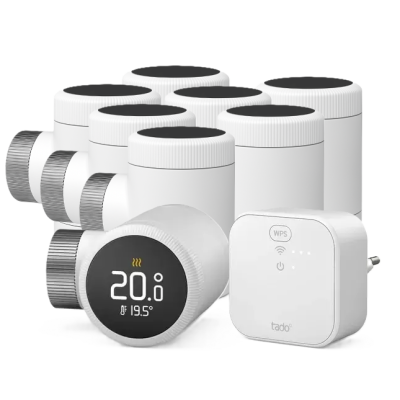 Zestaw inteligentnego ogrzewania Tado° bramka + 8x głowica termostatyczna