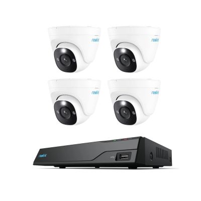 4 kamery zewnętrzne Reolink P334 8mpx POE (kopułkowe) w zestawie z rejestratorem 8-kan Reolink NVS8 (z dyskiem 2TB)