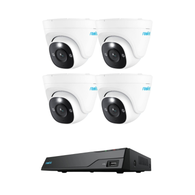4 kamery zewnętrzne Reolink P344 POE 12MP 4mm w zestawie z rejestratorem 8-kan Reolink NVS8 (z dyskiem 2TB)