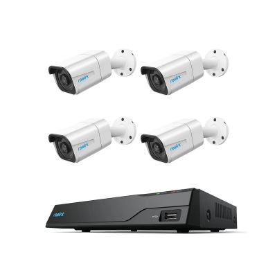 4 kamery zewnętrzne Reolink P430 Poe 8MP w zestawie z rejestratorem 8-kan Reolink NVS8 Dysk 2TB