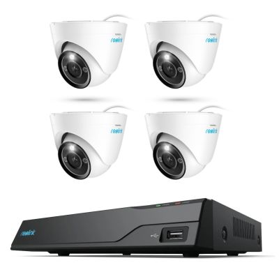 4 kamery zewnętrzne Reolink P434 PoE 8MP ZOOM w zestawie z rejestratorem 8-kan Reolink NVS8 (z dyskiem 2TB)