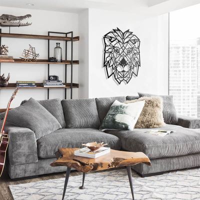 Aslan geometryczny - metalowa ozdoba ścienna 700 x 500 mm