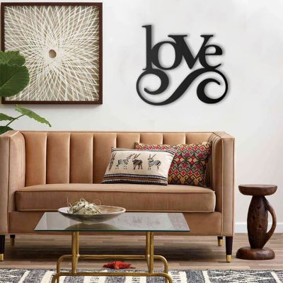 Napis Love - metalowa ozdoba ścienna 430 x 500 mm