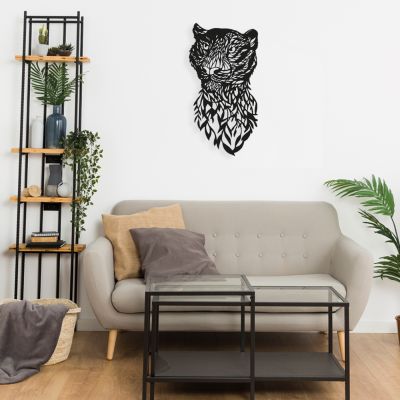 Tygrys - metalowa ozdoba ścienna 700 x 370 mm