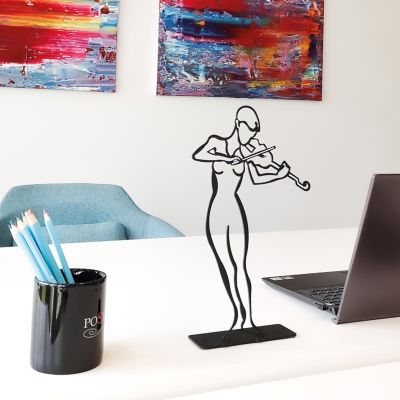 Skrzypaczka - metalowa ozdoba stojąca 300x190x2 mm Skrzypaczka - metalowa ozdoba stojąca 300x190x2 mm