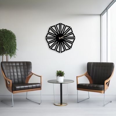 Metalowy zegar ścienny HEDEF 500x500x2 mm