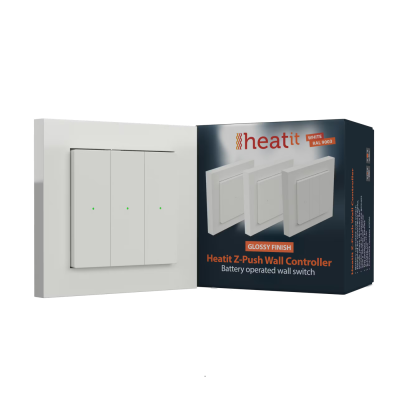 Heatit Z-Push Wall Controller Z-Wave 700 series (White RAL 9003)