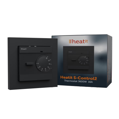 Termostat Heatit S-Control2 Thermostat (black mat) czarny
