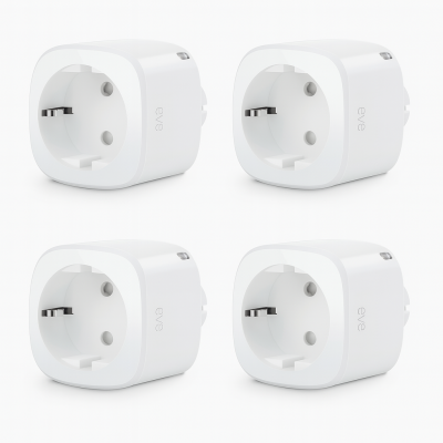 Zestaw 4x Eve Energy - inteligentne gniazdo elektryczne z funkcją pomiaru zużycia energii Matter (IC10EBO8351)