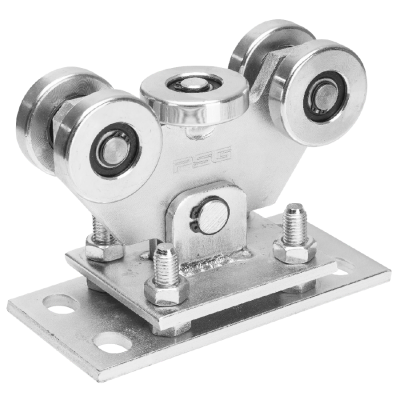 W&oacute;zek jezdny 70 do bramy przesuwnej, 5-rolkowy, rolki stalowe