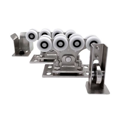 Pakiet wózków 60.00P.69.01 do profilu 68x68 (z kółkami z tworzywa) - z rolką najazdową i uchwytem najazdu