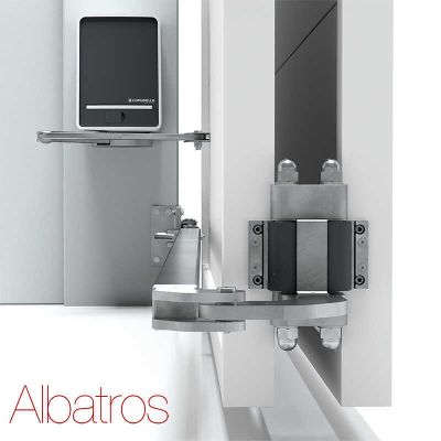 System zawias&oacute;w do bramy łamanej do 4 m i 100 kg &ndash; Albatros Piccolo