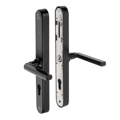 Klamka elektroniczna PSG TAPPO &ndash; czarna, rozstaw 72 mm, Bluetooth, WiFi, Smart Life (Tuya) 