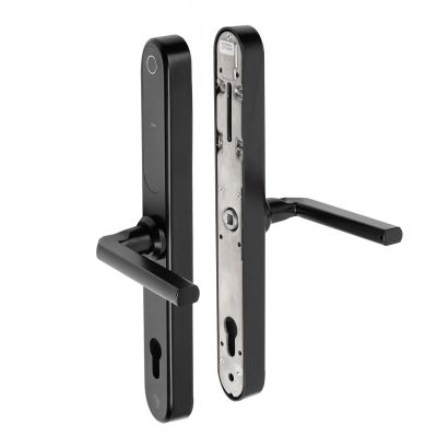 Klamka elektroniczna PSG TAPPO &ndash; czarna, rozstaw 92 mm, Bluetooth, WiFi, Smart Life (Tuya) 