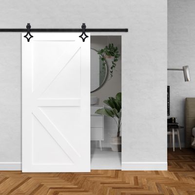 System drzwi przesuwnych typu barn door &ndash; wz&oacute;r: glamour &ndash; bez drzwi