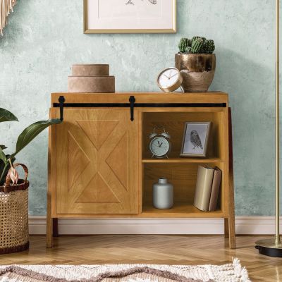 System drzwi przesuwnych typu mini barn door &ndash; wz&oacute;r: mini fortress, szyna 0,91 m &ndash; bez drzwi