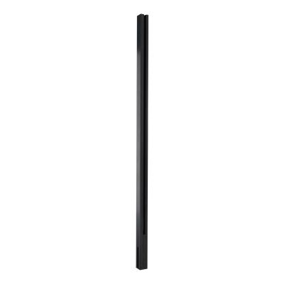 Słupek boczny balustradowy 45x45x1283 mm – aluminiowy, szkło 8,72 mm, mocowanie boczne, ciemnoszary – seria KR7300, Kozza