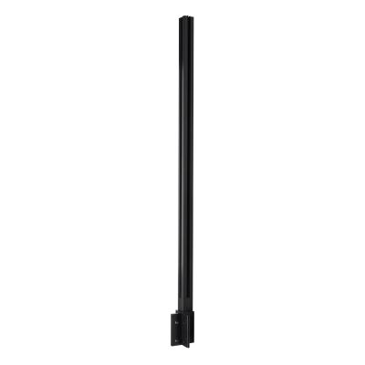 Słupek narożny zewnętrzny balustradowy 45x45x1283mm – aluminiowy, szkło 8,72 mm, mocowanie boczne, ciemnoszary – seria KR7500, Kozza