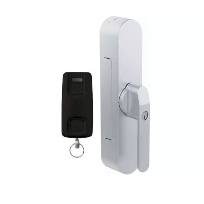 Zamek do drzwi: okiennych, tarasowych, balkonowych Abus Wintecto FCA4100S (srebrny) w zestawie z pilotem zdalnego sterowania Abus HomeTec Pro Bluetooth&reg; CFF3100