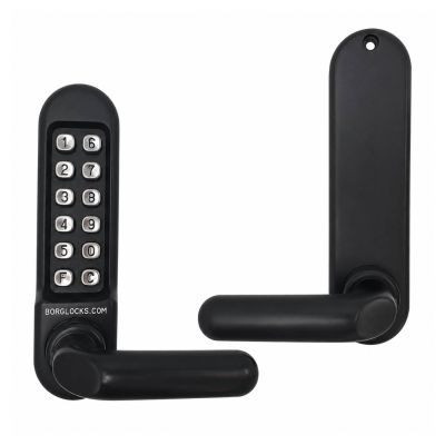 Metalowy zamek bramowy Borg Locks BL5200 - jednostronny z klamką, klawiaturą ECP i powłoką odporną na warunki morskie