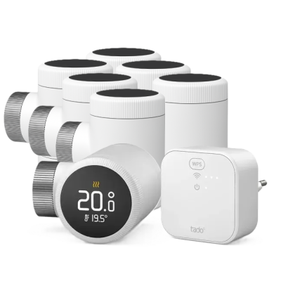Zestaw inteligentnego ogrzewania Tado° bramka + 7x głowica termostatyczna