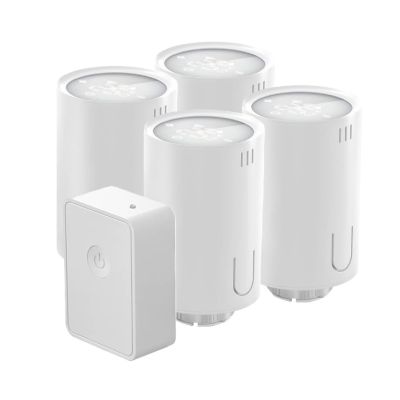 Zestaw 4x inteligentna głowica termostatyczna WiFi Meross MTS150HHK + centrala