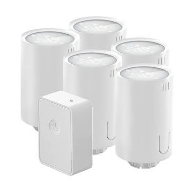 Zestaw 5x inteligentna głowica termostatyczna WiFi Meross MTS150HHK + centrala