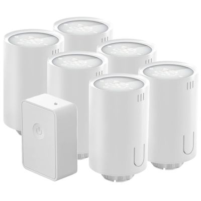 Zestaw 6x inteligentna głowica termostatyczna WiFi Meross MTS150HHK + centrala