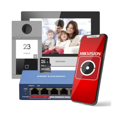 Zestaw wideodomofonowy HikVision – jednorodzinny (DS-KIS604-S(C)(O-STD)/eu)