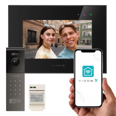 Zestaw wideodomofonowy z serii Vidos X: monitor M10B-X + stacja bramowa S12D