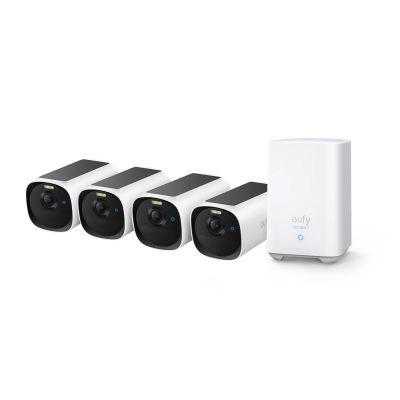 Zestaw 4 kamer eufyCam E40 + stacja HomeBase S280 - 2K, MaxColor Vision, Apple HomeKit, Amazon Alexa, Google Home