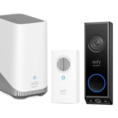 Wideodomofon E340 + dodatkowy dzwonek + HomeBase S380