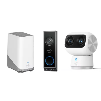 Zestaw kamera i wideodomodon Indoor Cam S350 + Video Doorbell E340 + HomeBase 3
