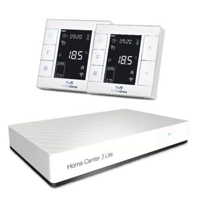 Zestaw inteligentnego sterowania ogrzewaniem podłogowym z centralą Fibaro + 2x MCOHOME MH7H-WH biały