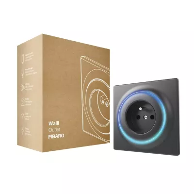 Inteligentne gniazdko FIBARO Walli Outlet Single - EU, antracytowe, 10 sztuk (FGWOE-011-8)