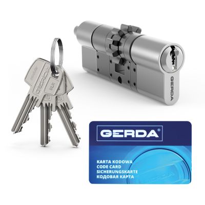 Wkładka modułowa Gerda SLR 30-61/37-68 mm - do zamka Tedee, z zębatką, typ D, nikiel satyna
