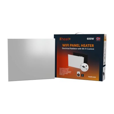 Grzejnik elektryczny Heatit WiFi Panel Heater - WiFi, Bluetooth, 600 W, Amazon Alexa, Google Home, biały