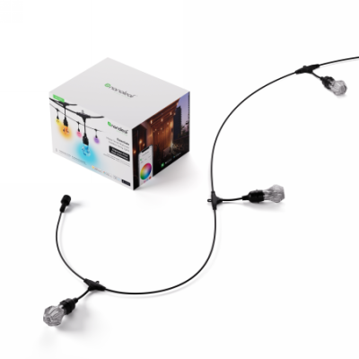 Nanoleaf Essentials Smart Multicolour Outdoor String Light Expansion Pack - wielokolorowe lampki zewnętrzne 15 m, 55 Lm/żar&oacute;wka 24 W 2700 K - 6500 K (Matter)