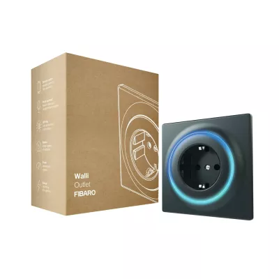 Gniazdko FIBARO Walli Outlet Single EU antracyt (FGWOF-011-8)