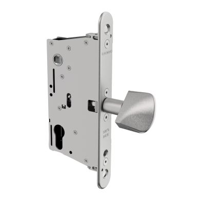 Zamek wpuszczany Eightylock-LS Locinox do bram przesuwnych - z backsetem 60 mm, rozstaw 92 mm, zaczep nawierzchniowy