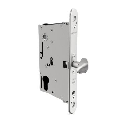 Zamek wpuszczany Eightylock-S Locinox do bram przesuwnych - z backsetem 60 mm, rozstaw 92 mm, zaczep wpuszczany