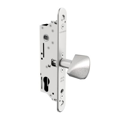 Zamek wpuszczany Fiftylock-LS Locinox do bram przesuwnych - z backsetem 30 mm, rozstaw 92 mm, zaczep nawierzchniowy