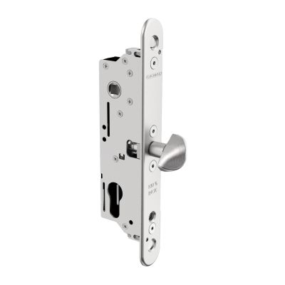 Zamek wpuszczany Fiftylock-S Locinox do bram przesuwnych - z backsetem 30 mm, rozstaw 92 mm, zaczep wpuszczany