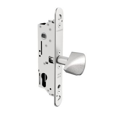 Zamek wpuszczany Sixtylock-LS Locinox do bram przesuwnych - z backsetem 40 mm, rozstaw 92 mm, zaczep nawierzchniowy