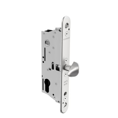 Zamek wpuszczany Sixtylock-S Locinox do bram przesuwnych - z backsetem 40 mm, rozstaw 92 mm, zaczep wpuszczany