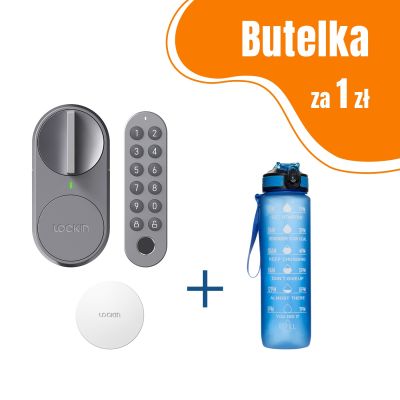 Zamek elektroniczny Lockin G30 - w zestawie z klawiaturą i mostkiem Wi-Fi + butelka motywacyjna z tritanu